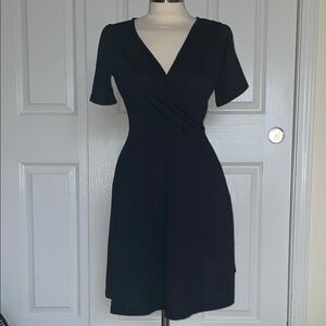 Elegant Black Wrap Dress size S